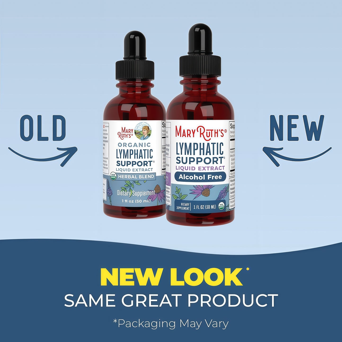 MARYRUTH'S Organic Lymphatic Support Liquid Drops, Herbal Blend, Non-GMO USDA Organic, Herbal Blend with Echinacea & Elderberry, Blue Vervain, Vegan, Alcohol-Free, Non-GMO